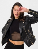 Anna Biker Leather Jacket - image 5 of 6 in carousel